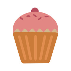 muffin pastry icon image vector illustration design 
