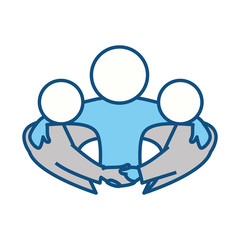 Teamwork abstract symbol icon vector illustration graphic design