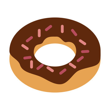 donut with sprinkles pastry icon image vector illustration design 