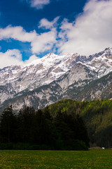 The Alps mountains in the spring