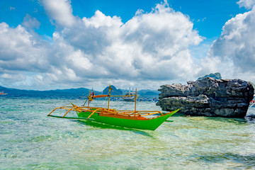 Tropical island of Palawan, in south east asia of the Philippines in El Nido