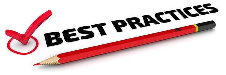 Best practices. The check mark