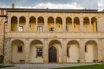 Fototapeta na wymiar Panorama of Montepulciano in province of Siena