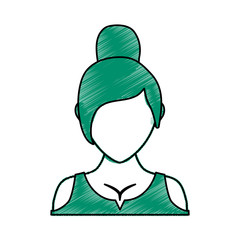 Woman faceless head icon vector illustration graphic design