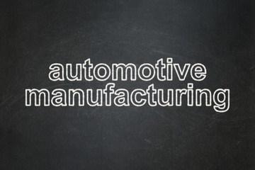 Obraz premium Manufacuring concept: Automotive Manufacturing on chalkboard background