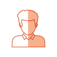 Male faceless head icon vector illustration graphic design
