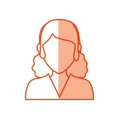 Woman faceless head icon vector illustration graphic design
