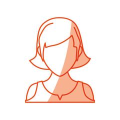 Woman faceless head icon vector illustration graphic design