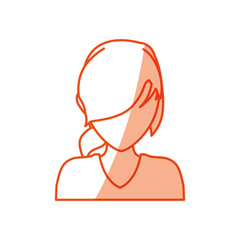 Woman faceless head icon vector illustration graphic design
