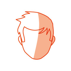 Male faceless head icon vector illustration graphic design