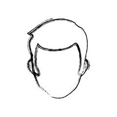 Male faceless head icon vector illustration graphic design