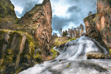 Fototapeta na wymiar beautiful waterfall and forest