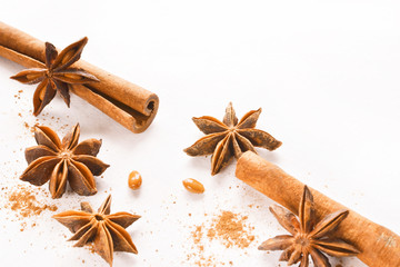 anise stars with cinnamon
