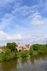 Fototapeta na wymiar Die Donau in Regensburg