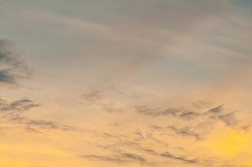 Cloud and sky at sunset.