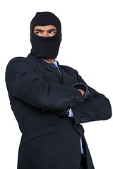 Hacker standing with arms crossed