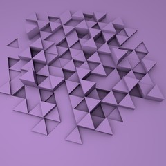 Fototapeta premium Abstract 3d background with purple polygonal triangles.