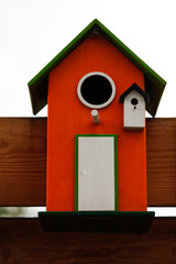 Obraz na płótnie Canvas Wooden decoration, craft idea – bird house