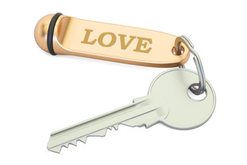key from love, 3D rendering