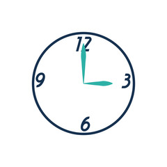 Isolated watch silhouette