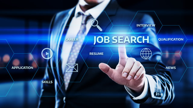 Job Search Human Resources Recruitment Career Business Internet Technology Concept