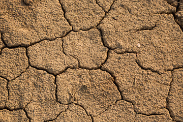 Clay and sand in the quarry. Beautiful unusual background similar to the surface of the planet Mars or the moon