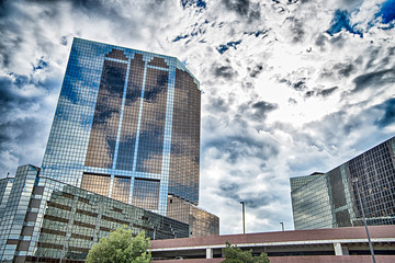 Naklejka premium new orleans louisiana city skyline and street scenes