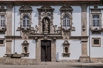 Fototapeta na wymiar City hall, former Santa Clara convent Guimaraes, Portugal.
