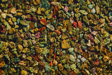 Bight Stones in Riverbed