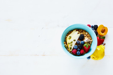 Bowl of homemade granola