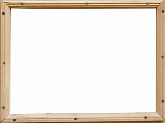 Simple wood frame with white copy space.