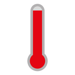 Isolated red thermometer