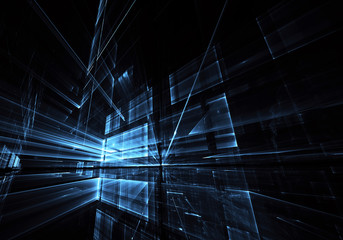 Obraz premium Abstract technology illustration, 3D illustration