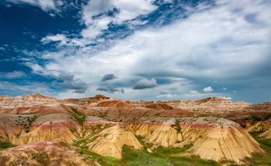 Fototapeta premium Scenic Landscape in Badlands National Park in South Dakota
