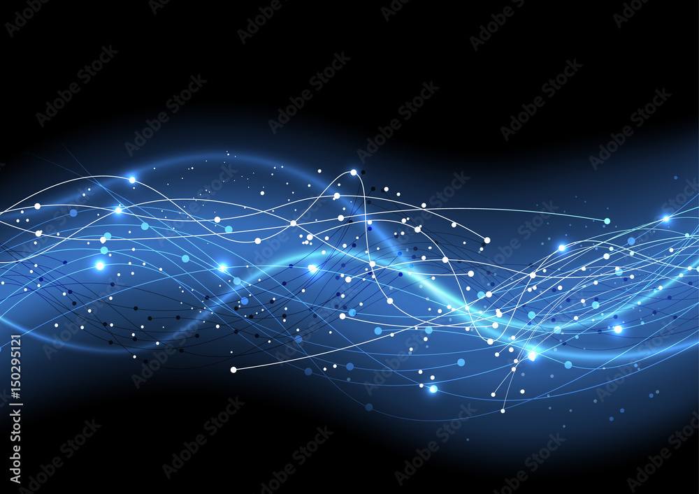 Poster vector background abstract technology communication data science