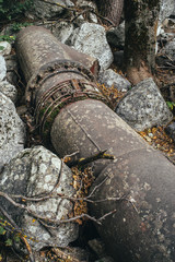 Rusted Broken Pipeline 