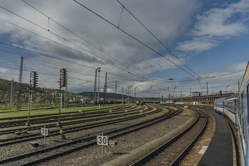 Fototapeta na wymiar Station west in Usti nad Labem city