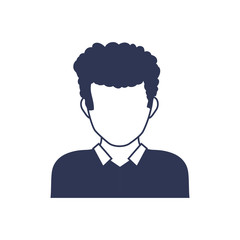 Male faceless head icon vector illustration graphic design