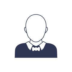 Male faceless head icon vector illustration graphic design