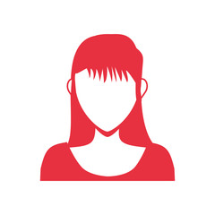 Woman faceless head icon vector illustration graphic design