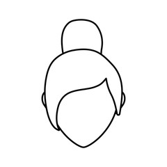 Woman faceless head icon vector illustration graphic design