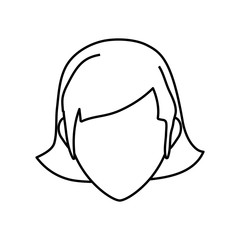 Woman faceless head icon vector illustration graphic design