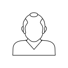 Male faceless head icon vector illustration graphic design