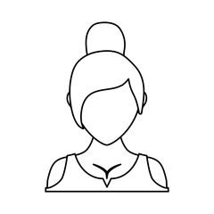 Woman faceless head icon vector illustration graphic design