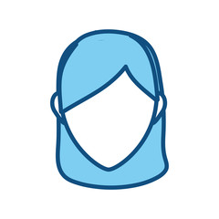 Woman faceless head icon vector illustration graphic design