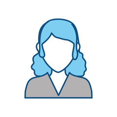 Woman faceless head icon vector illustration graphic design