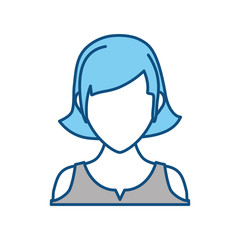 Obraz na płótnie Canvas Woman faceless head icon vector illustration graphic design