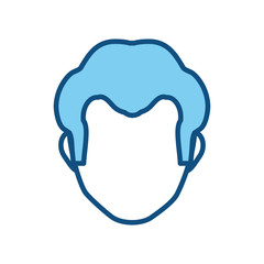 Male faceless head icon vector illustration graphic design