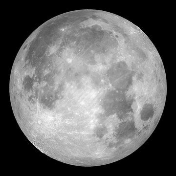 Vollmond vor einem Schwarzen Hintergrund