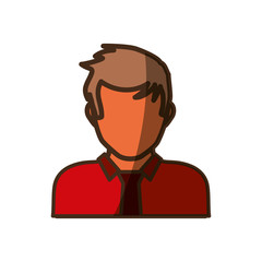 Male faceless head icon vector illustration graphic design